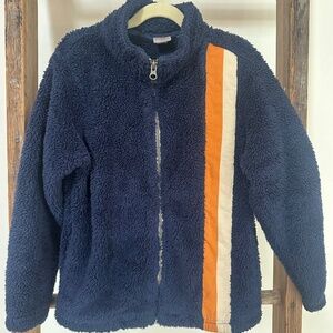 Hanna Andersson Marshmallow Fleece zip up. Size 8